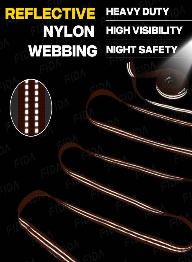 فيدا مقود فيدا الطويل للكلاب بمقبض للتحكم في حركة المرور، طوله 30 قدمًا و50 قدمًا، مقود عاكس للضوء لتدريب الجراء على الطاعة والاستدعاء وخفة الحركة، تصميم مبطن ناعم للسلالات الصغيرة والمتوسطة والكبيرة (50 قدمًا، برتقالي) - Image 5